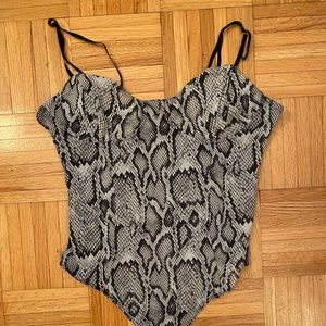 Snakeskin bodysuit perfect for going out